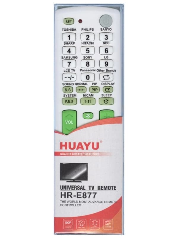 Універсальний Пульт Huayu HR-E877 Green thumbnail 2