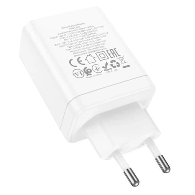 Мережевий зарядний пристрій (МЗП) Hoco N33 Start PD35W (2C/1A) White thumbnail 4