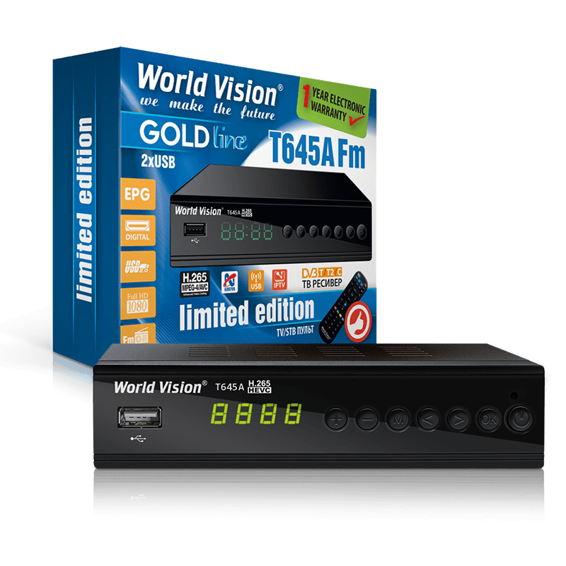 Цифрова приставка World Vision T645 FM DVB-T2