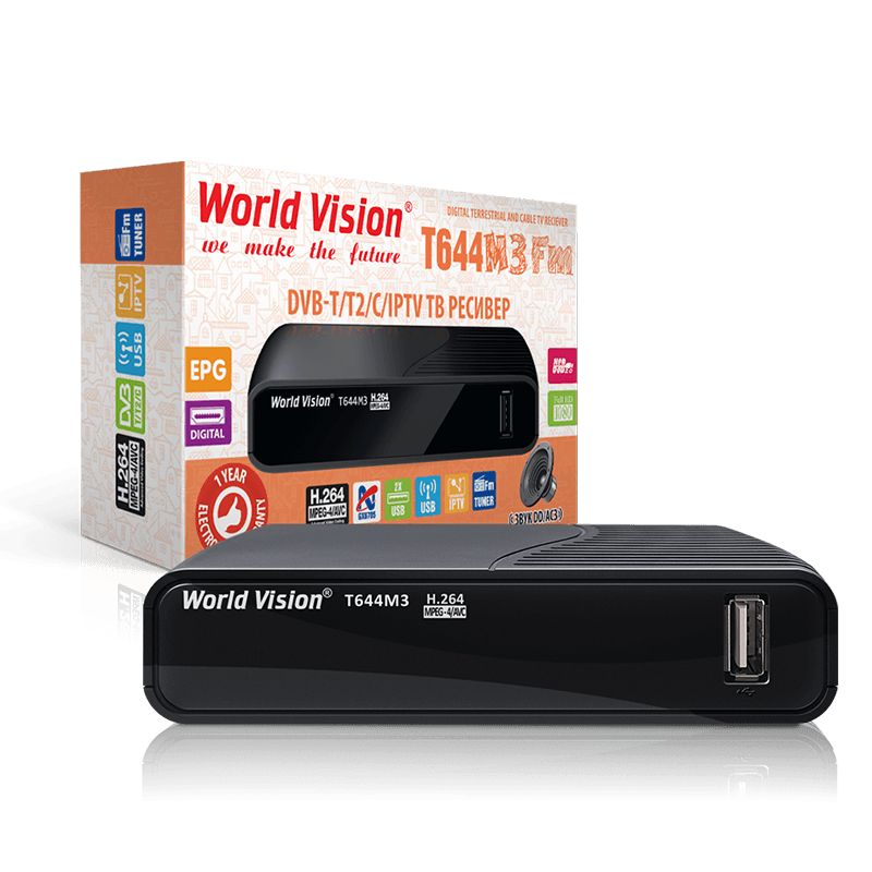 World Vision T644M3 FM Т2 тюнер Iptv