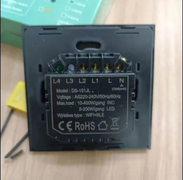 Сенсорний вимикач світла подвійний, Tuya Smart Wifi, 220 В thumbnail 3