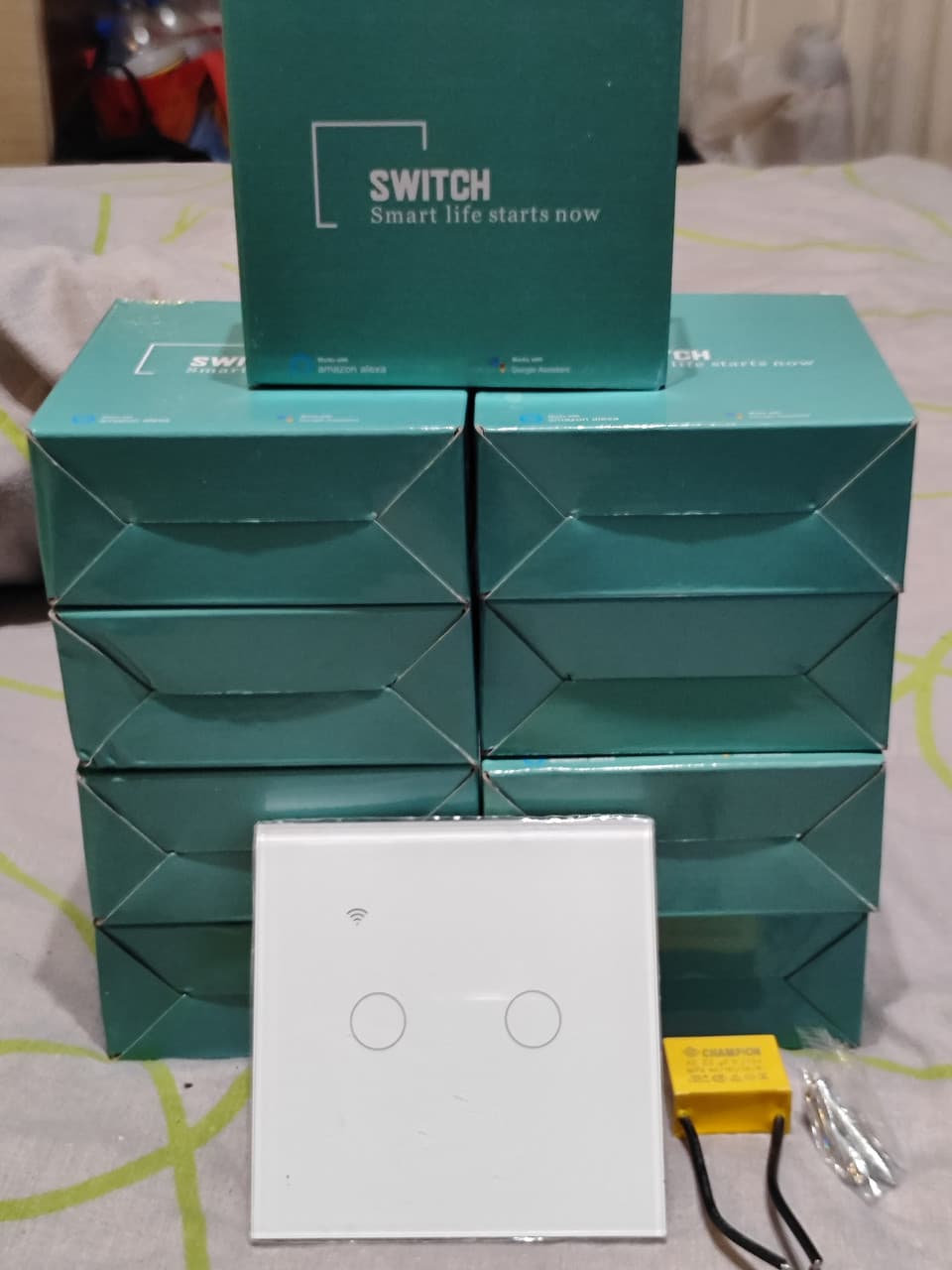 Сенсорний вимикач світла подвійний, Tuya Smart Wifi, 220 В
білий thumbnail 2