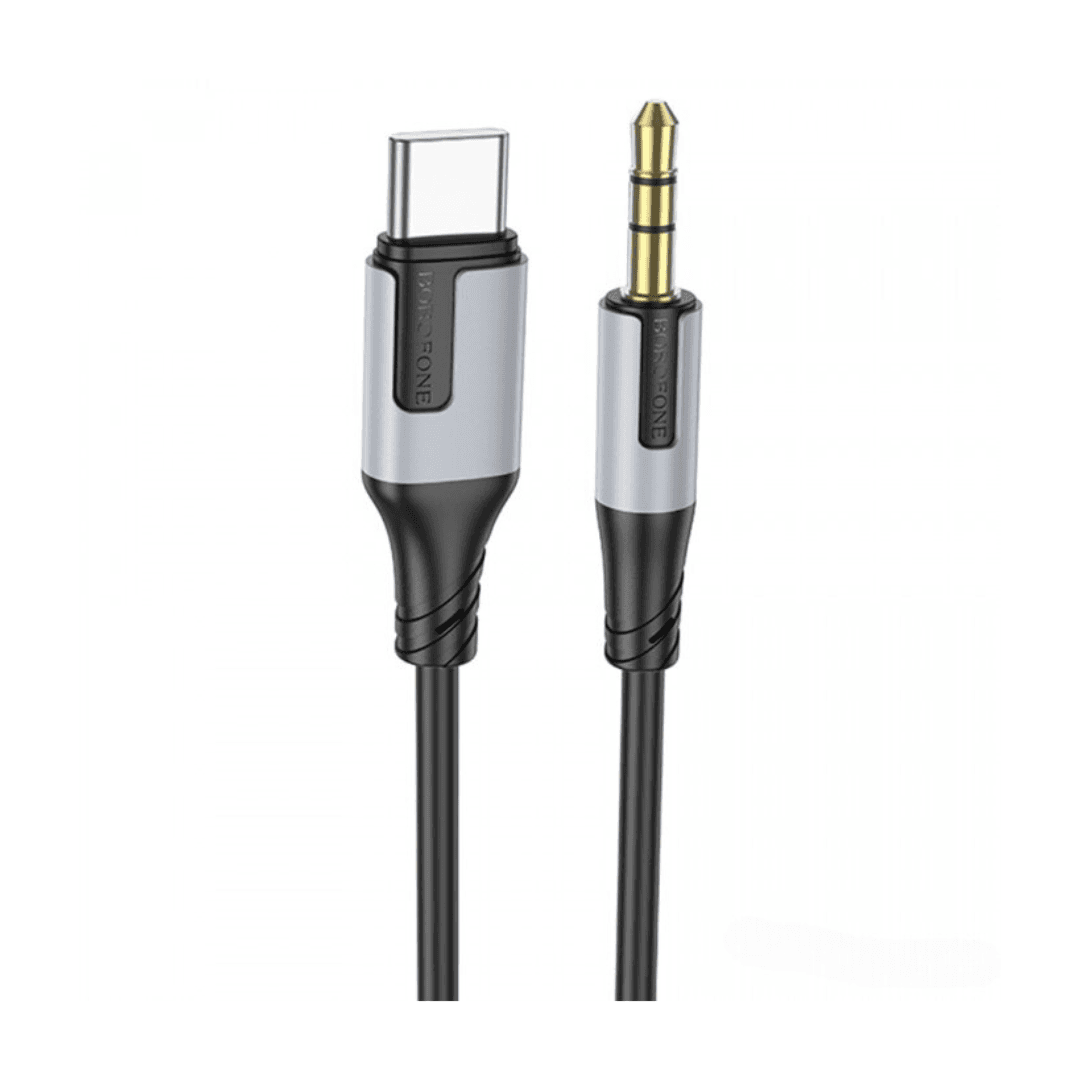 Аудіокабель AUX-кабель аудіоадаптер Borofone BL19 Type-C to 3.5mm Black thumbnail 2