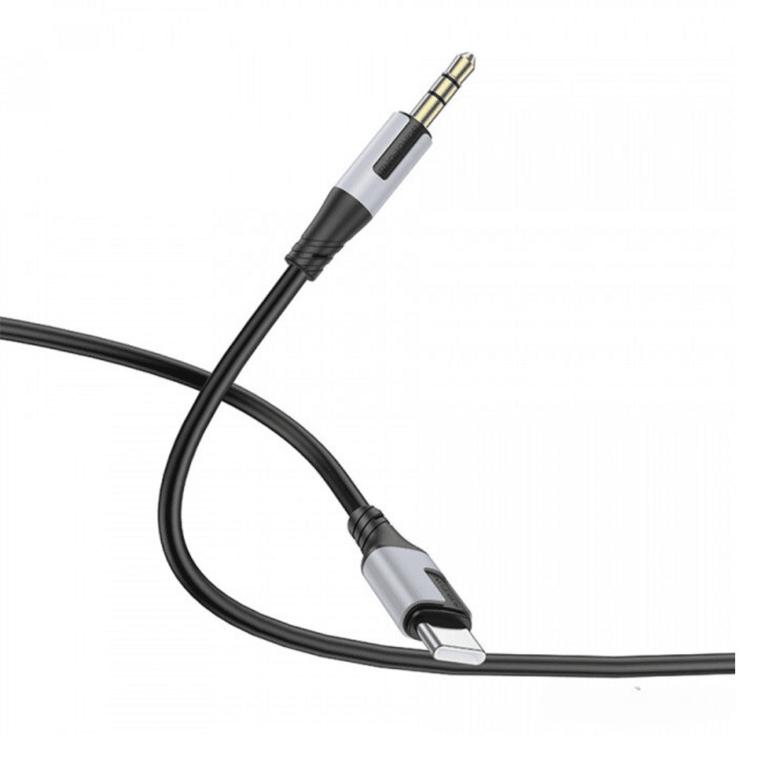 Аудіокабель AUX-кабель аудіоадаптер Borofone BL19 Type-C to 3.5mm Black thumbnail 3