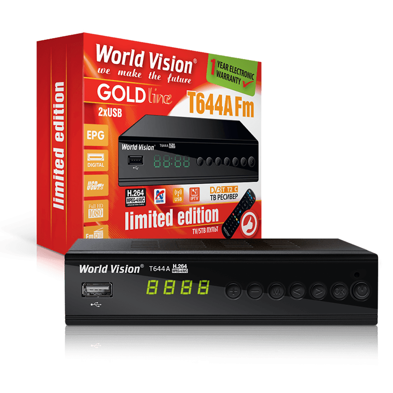 Цифровий тюнер Т2 World Vision T644A FM