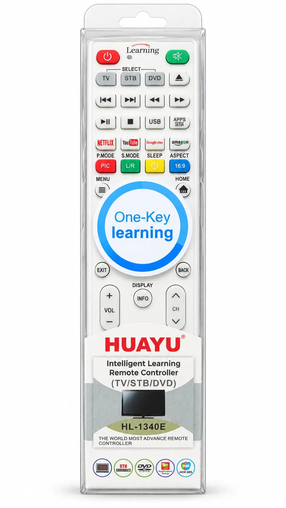 Навчальний пульт Huayu HL-1340E для TV, STB та DVD