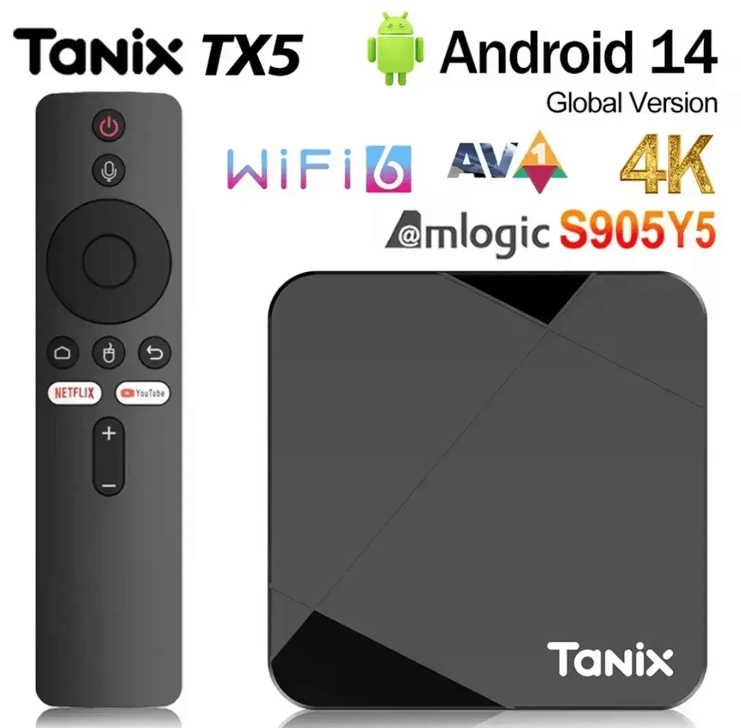 Смарт-приставка Tanix TX5 Android 14 AV1 Amlogic S905Y5 (Wi-Fi 6, BT, 4K)
