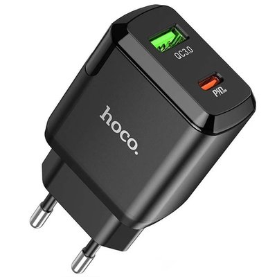 Сетевое Зарядное Устройство Hoco N5 PD20W+QC3.0 5V / 3A Чёрное 88876 фото