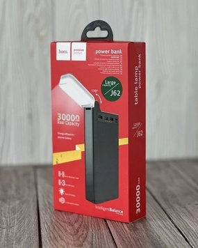 Power Bank HOCO J62 30000 mAh з ліхтариком, швидка зарядка 22W (Black) 66 фото