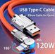 Кабель Usb Type-C для швидкої зарядки,1,5 метра,120Вт, 7А, з кутом повороту 180 градусів 677667 фото 4