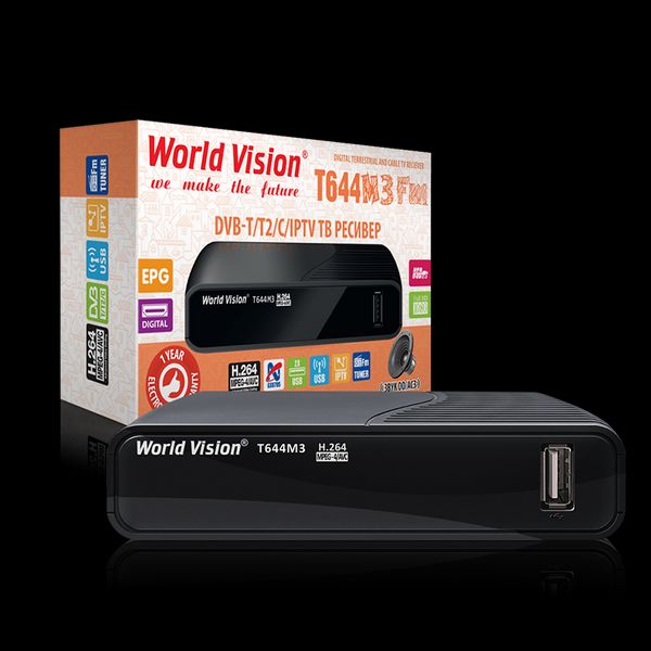 World Vision T644M3 FM T2 ресивер Iptv 50187 фото