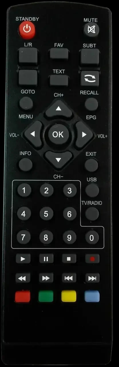 Пульт DVB-T2 SKYPRIME V T2, HD MINI L, ERGO STB-1108
