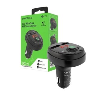 FM трансмітер з дисплеєм BOROFONE BC26 In-car Wireless FM Transmitter BAZBC26 фото