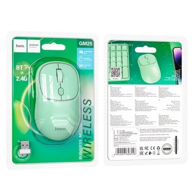 Мышь компьютерная Hoco GM25 Royal dual-mode busіness wireless mouse 1600 DPI Зеленый BAZ57796 фото