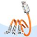 USB-кабель для быстрой зарядки, 1,2 м, 120 Вт, MicroUSB. Type-C.lightening 3 в 1,с поворотом на 180° 6579-0 фото 6