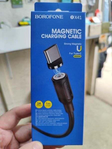 Кабель Hoco X41 magnetic USB - Type-C 3.0A/1m (Чорний) 00231 фото