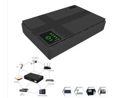 Бесперебойник для роутера, (ИБП) UPS для роутера/терминала DC1018P - 10400 mAh 18W- 12V/ 9V/ 5V 47763 фото