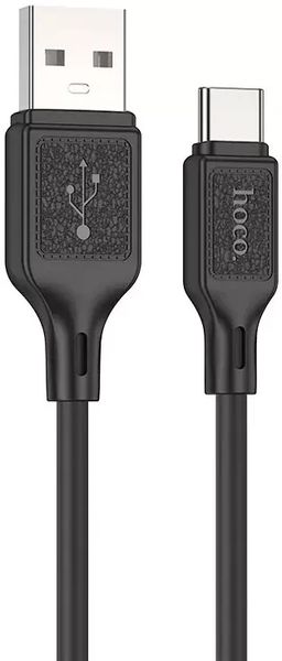 Кабель USB Hoco X90 Cool Silicone 3A USB Type-C Cable Black 00987 фото