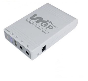 Power Bank WGP Mini UPS 5V/9V/12V 38.48WH 10400 mAh білий 51073 фото