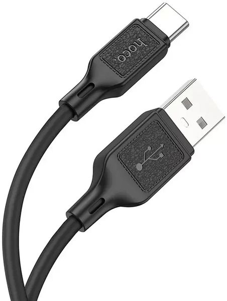 Кабель USB Hoco X90 Cool Silicone 3A USB Type-C Cable Black 00987 фото