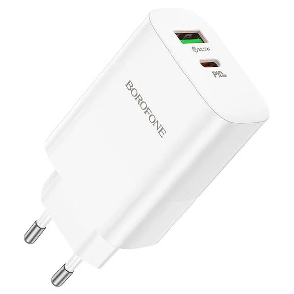 Зарядное сетевое BOROFONE BN10 PD65W+ QC3.0 22.5W 1USB 1Type-C Белый 32235 фото