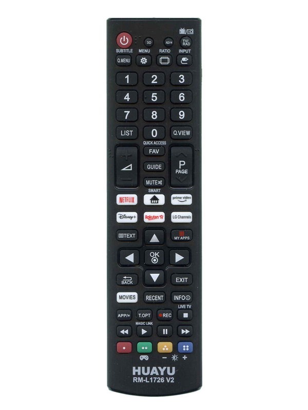 Універсальний пульт HUAYU RM-L1726 V2 для LG